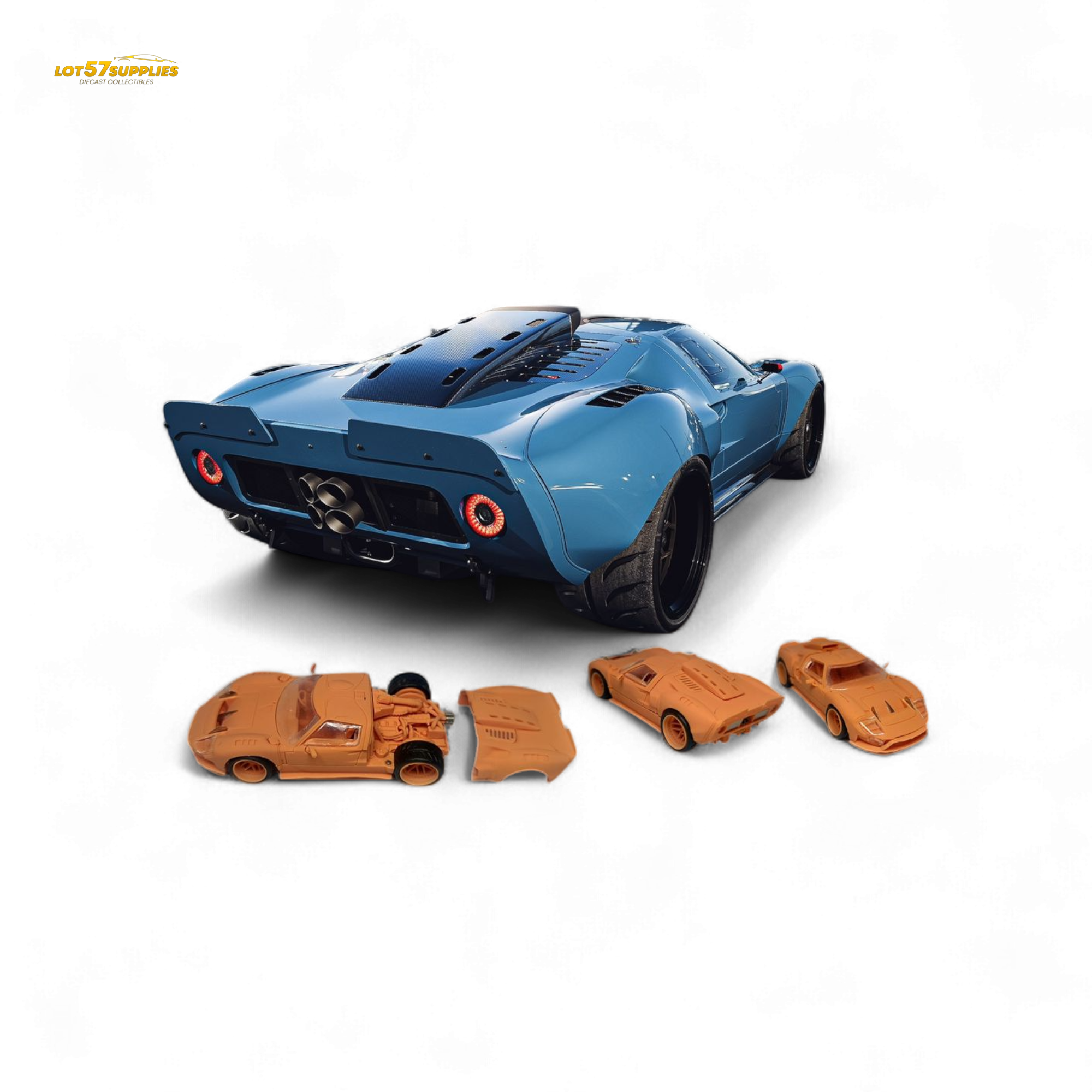 (Pre-Order) Rhino Model Ford GT40 - Blue 1/64 - Collectors World Toys