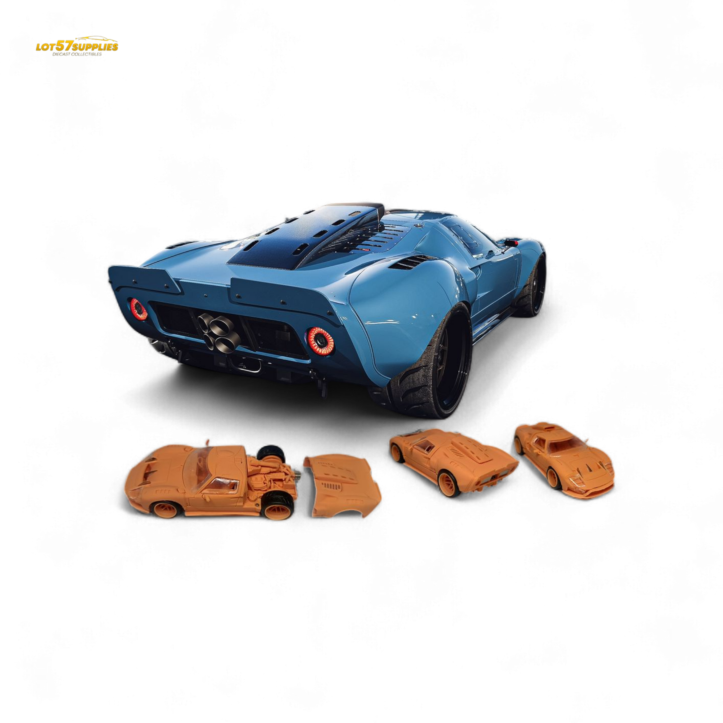 (Pre-Order) Rhino Model Ford GT40 - Blue 1/64