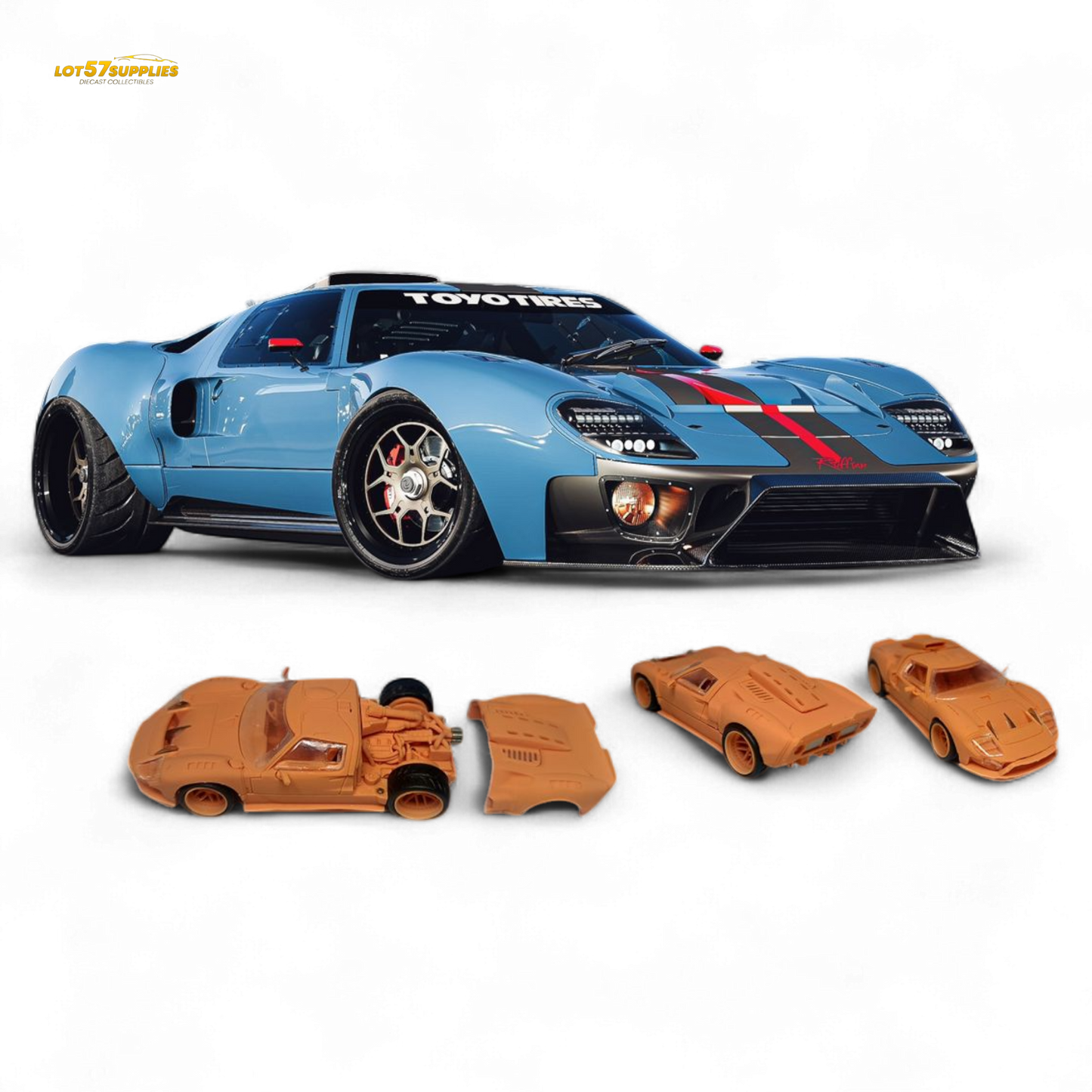 (Pre-Order) Rhino Model Ford GT40 - Blue 1/64
