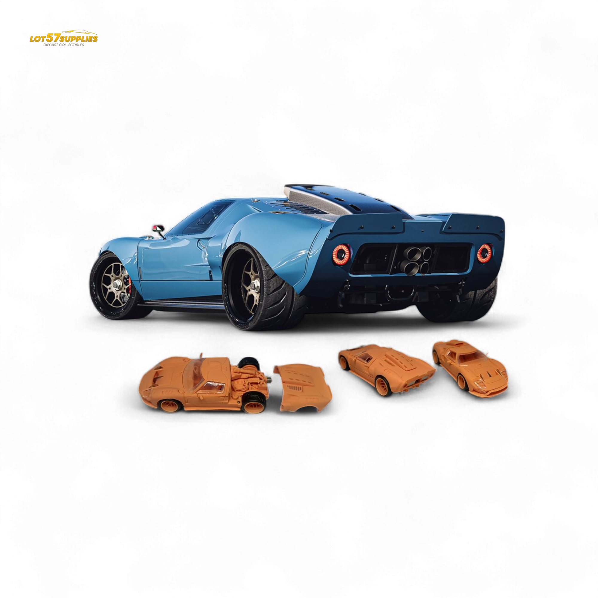 (Pre-Order) Rhino Model Ford GT40 - Blue 1/64 - Collectors World Toys