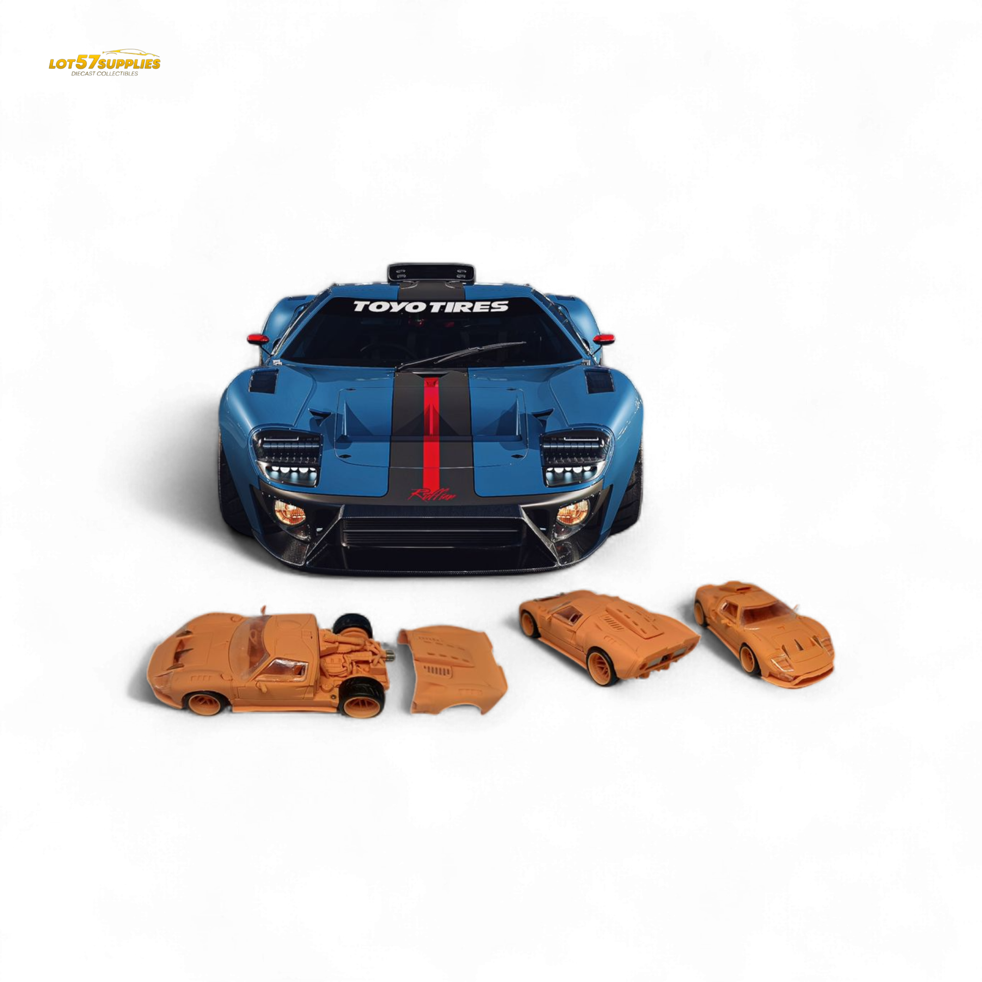 (Pre-Order) Rhino Model Ford GT40 - Blue 1/64 - Collectors World Toys