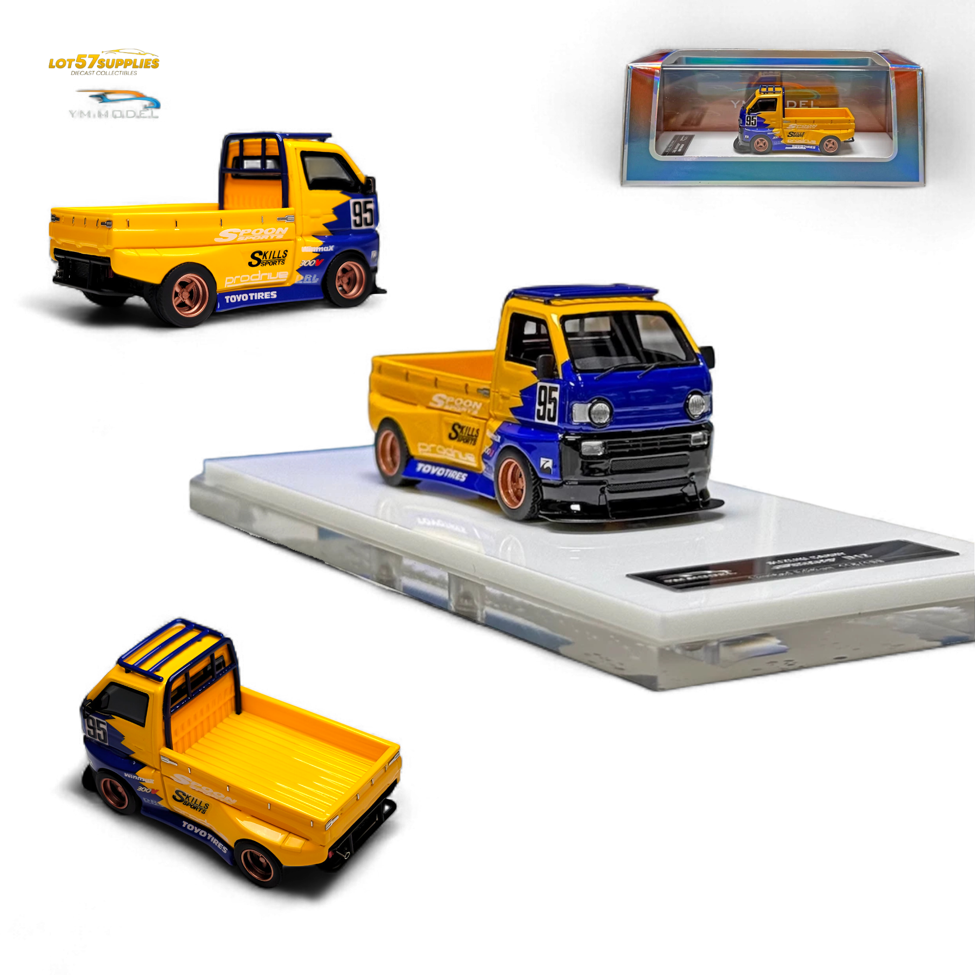 YM Model Suzuki Carry Hoonigan Spoon Sports D12 Widebody Pickup Truck 1:64 Main image