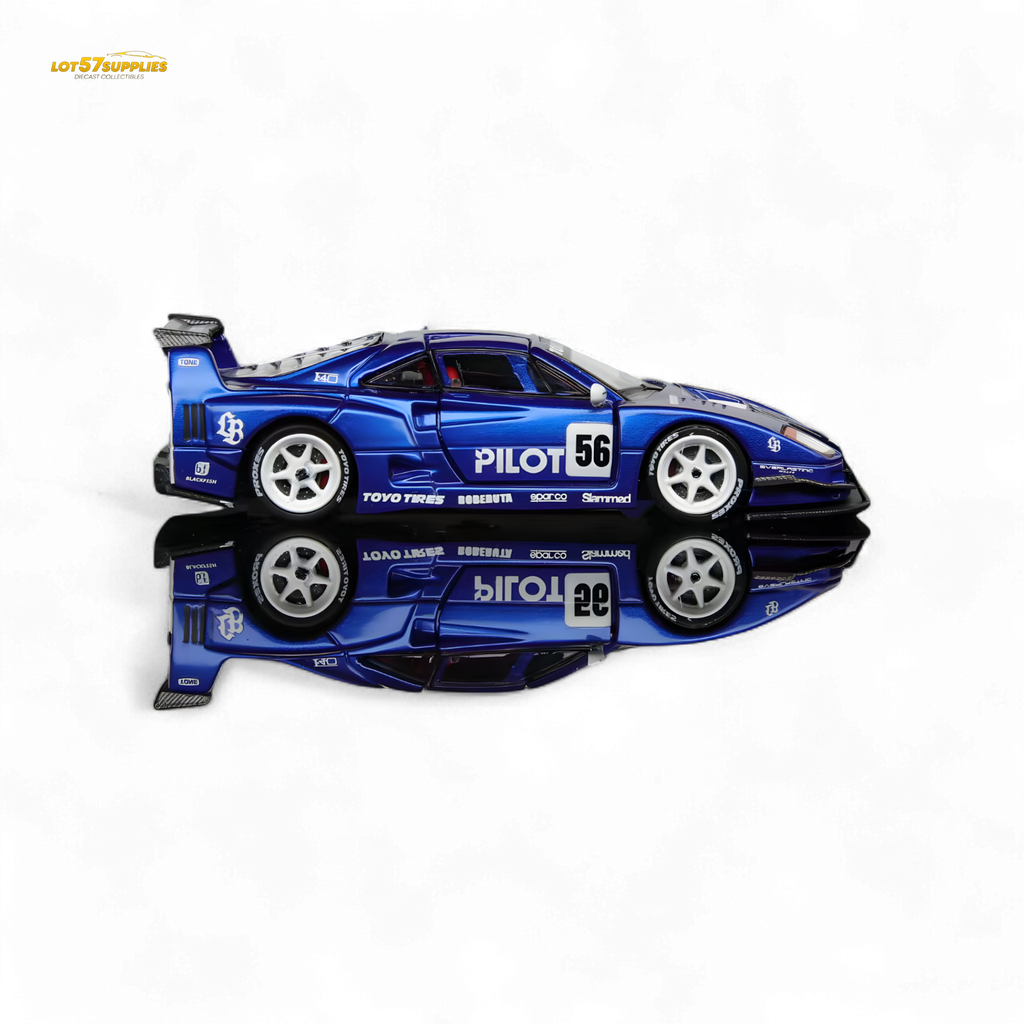 (Pre-Order) Demon King Auto F40 LB-Works Wide-Body Gull Wing Gate Modified - PILOT Livery 1:64 - Collectors World Toys