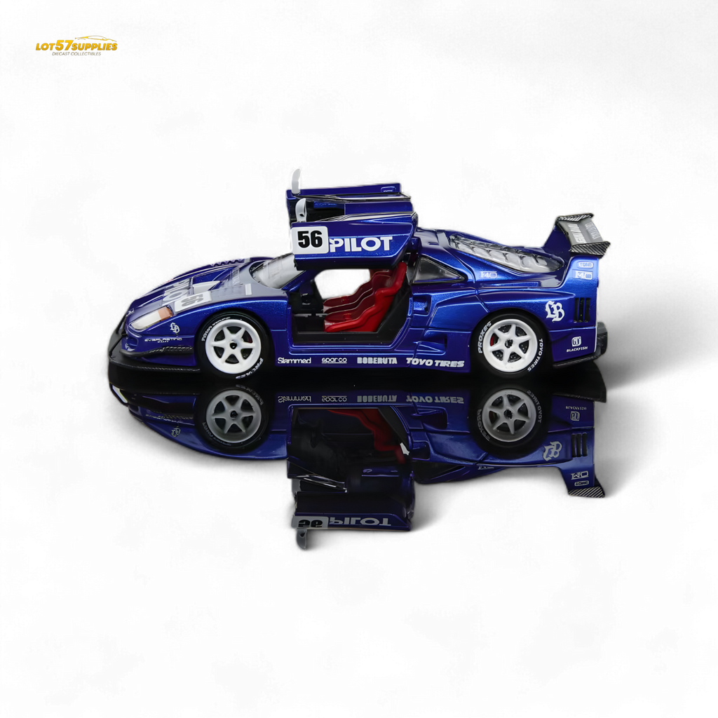 (Pre-Order) Demon King Auto F40 LB-Works Wide-Body Gull Wing Gate Modified - PILOT Livery 1:64 - Collectors World Toys