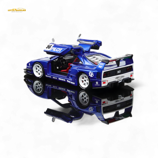 (Pre-Order) Demon King Auto F40 LB-Works Wide-Body Gull Wing Gate Modified - PILOT Livery 1:64