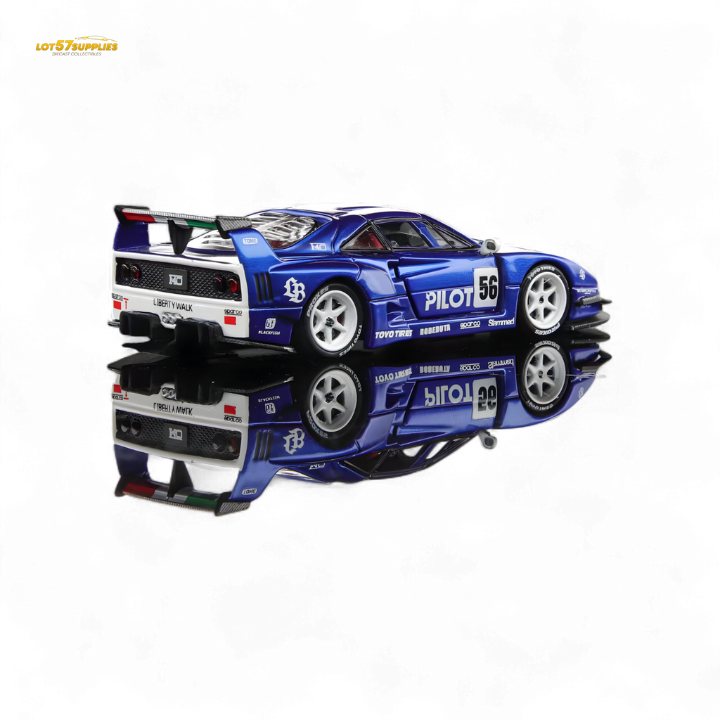 (Pre-Order) Demon King Auto F40 LB-Works Wide-Body Gull Wing Gate Modified - PILOT Livery 1:64 - Collectors World Toys