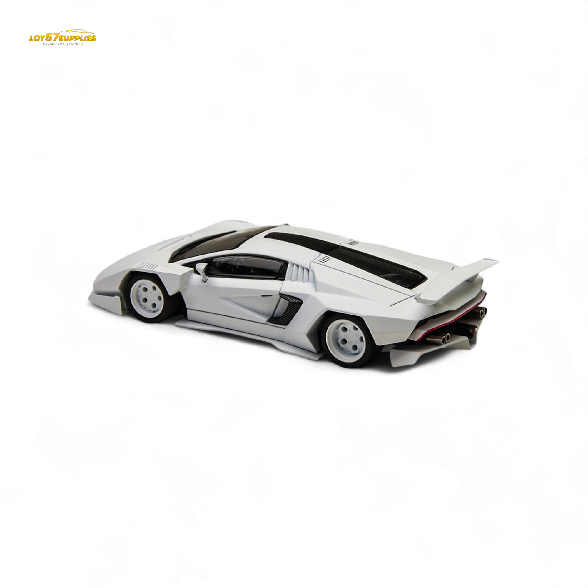 TimeMicro × PSC DESIGN 1/64 Countach V Ver. Mechanic PSC - White 1:64 - Collectors World Toys