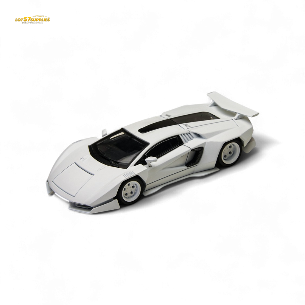 TimeMicro × PSC DESIGN 1/64 Countach V Ver. Mechanic PSC - White 1:64 - Collectors World Toys