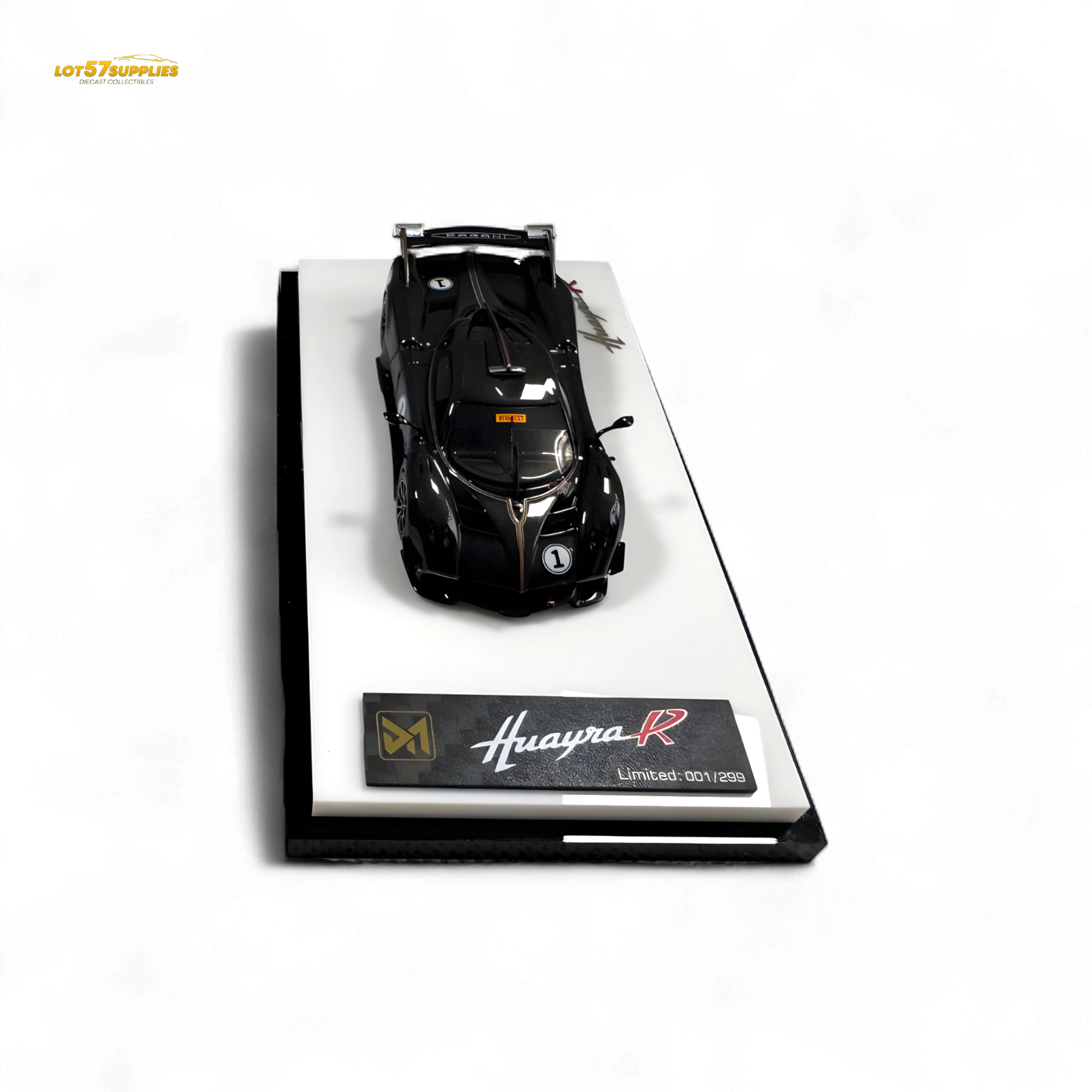 DMY Pagani Huayra R - Black Carbon 1/64 - Collectors World Toys
