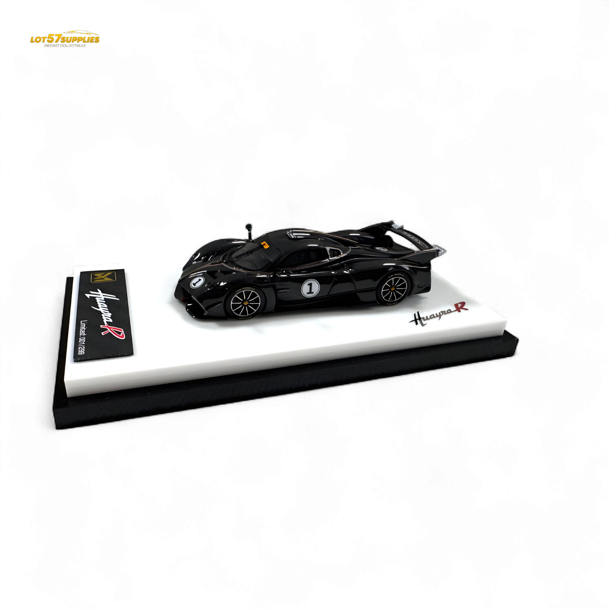 DMY Pagani Huayra R - Black Carbon 1/64 - Collectors World Toys