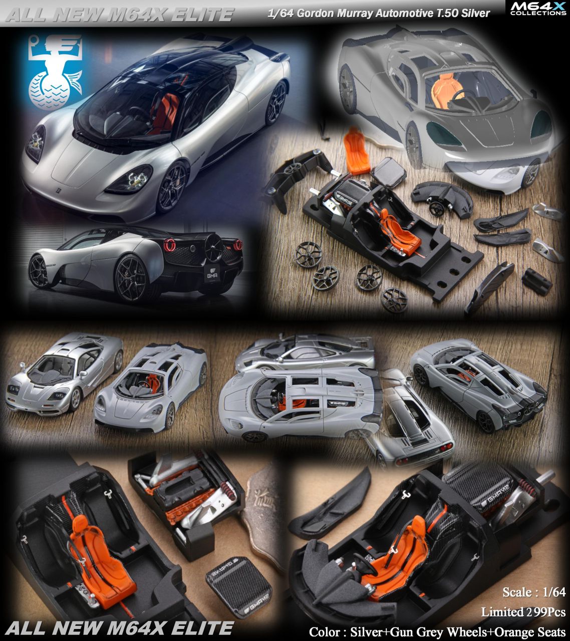 (Pre-Order) M64X GMA T.50 - Silver Resin Model - 1:64 Main image