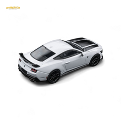 (Pre-Order) DCM Mustang Dark Horse - Crystal White - Black Wheels 1:64