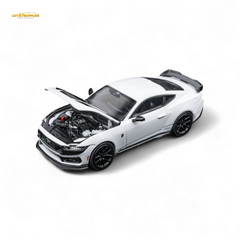 (Pre-Order) DCM Mustang Dark Horse - Crystal White - Black Wheels 1:64