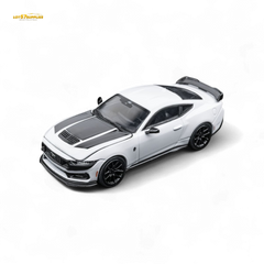 (Pre-Order) DCM Mustang Dark Horse - Crystal White - Black Wheels 1:64