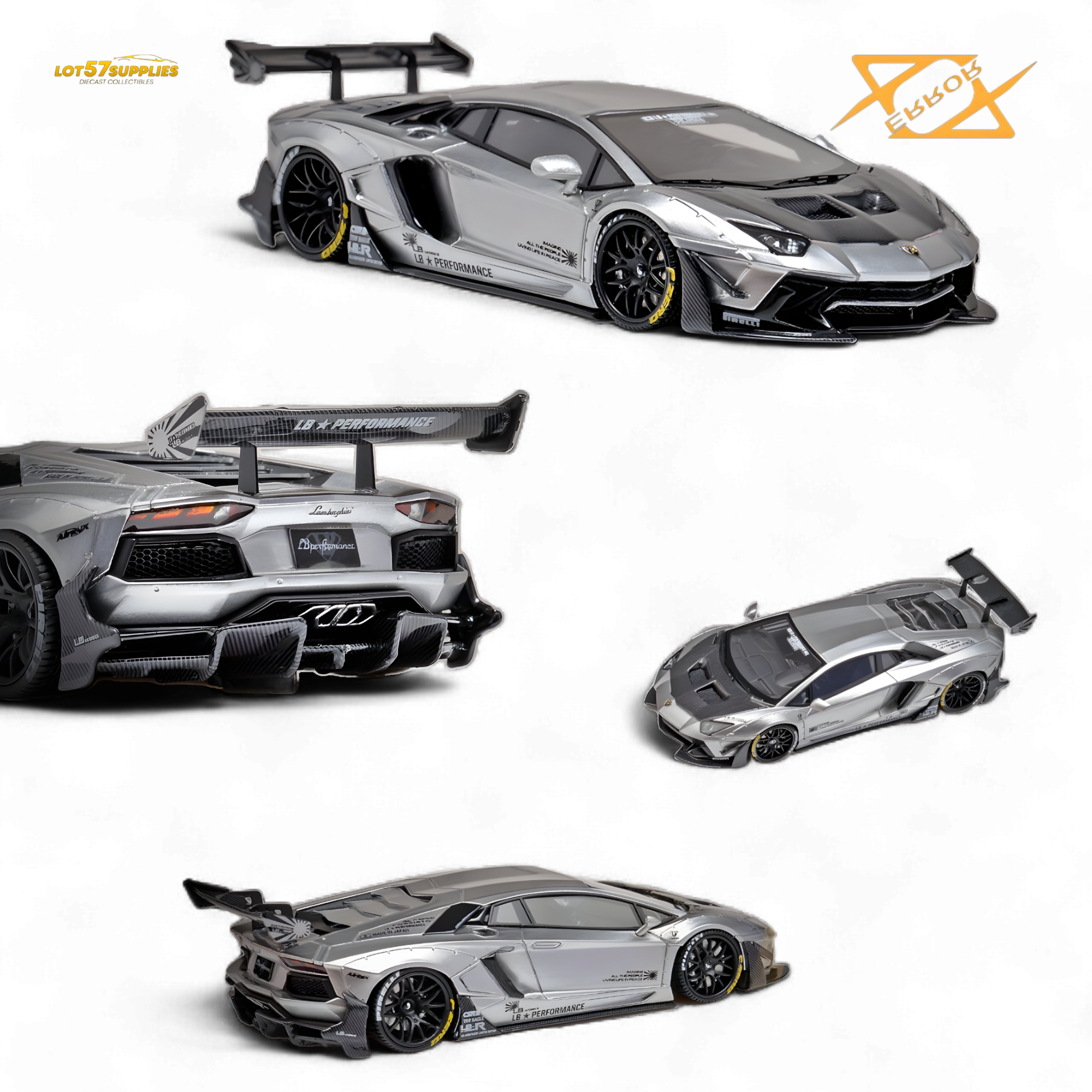 (Pre-Order) 404error LBWK Aventador 2.0 - Silver 1:64 Main image