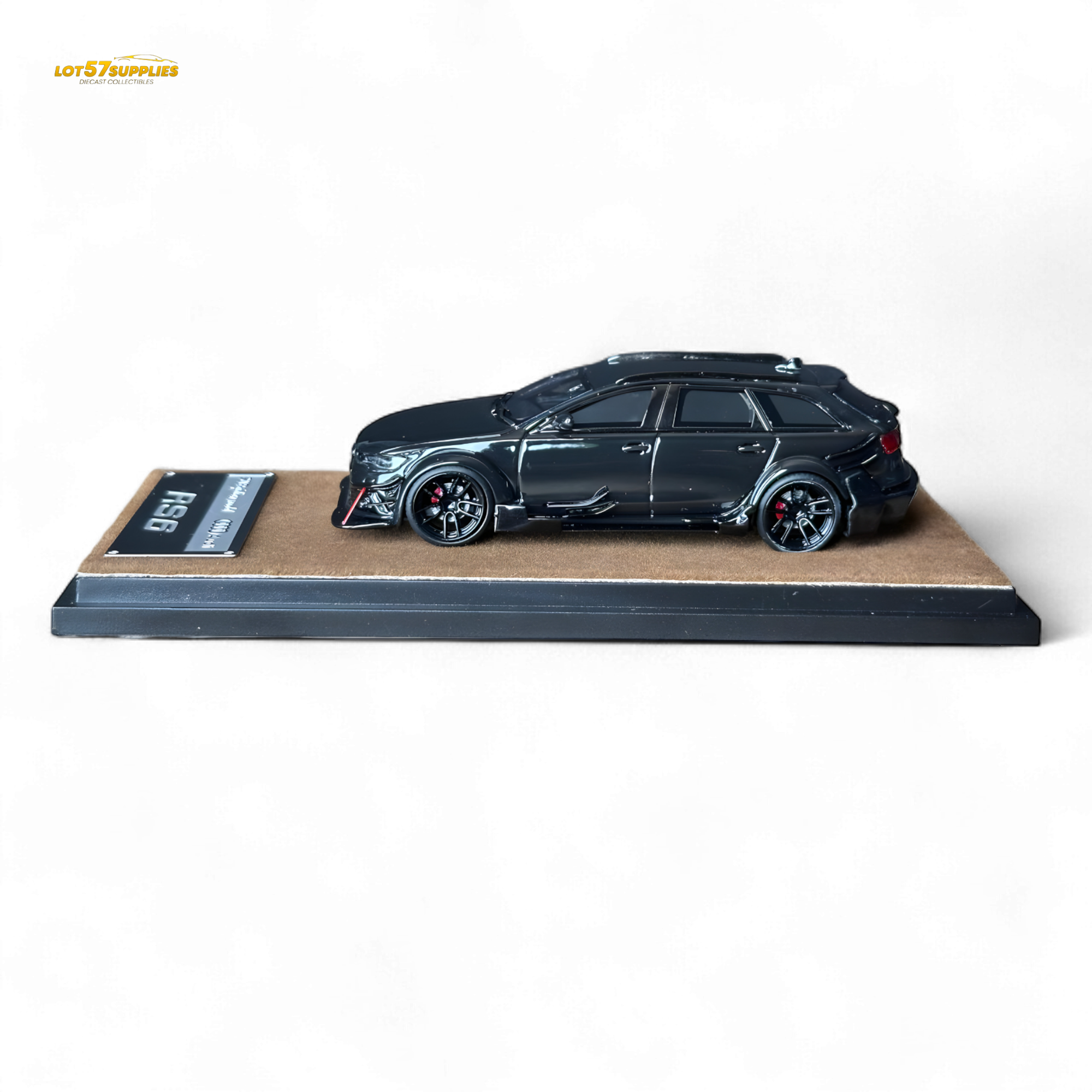 Qidian Model Audi RS6 Avant (C7) Crock Station wagon DTM Wide-Body Modified - Black 1/64 - Collectors World Toys