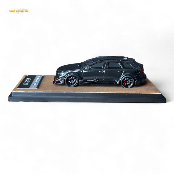 Qidian Model Audi RS6 Avant (C7) Crock Station wagon DTM Wide-Body Modified - Black 1/64