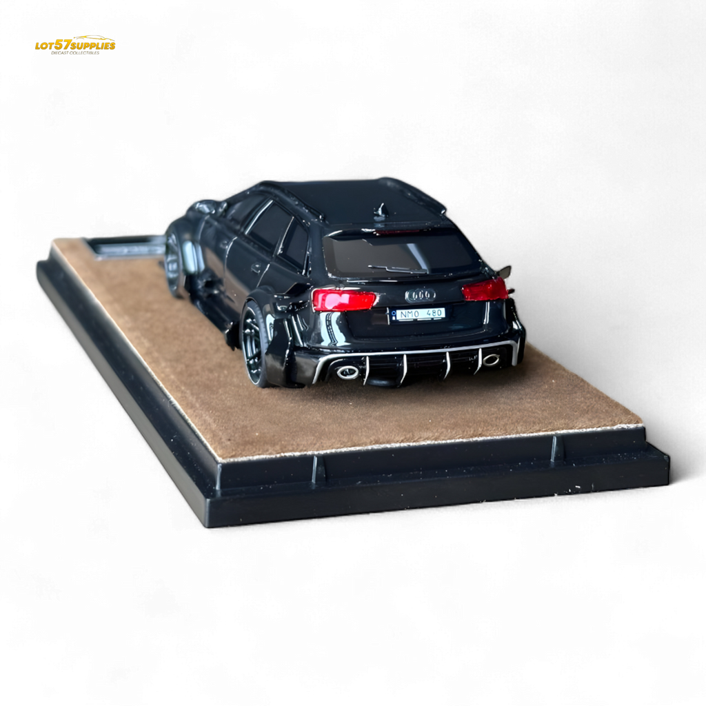 Qidian Model Audi RS6 Avant (C7) Crock Station wagon DTM Wide-Body Modified - Black 1/64 - Collectors World Toys