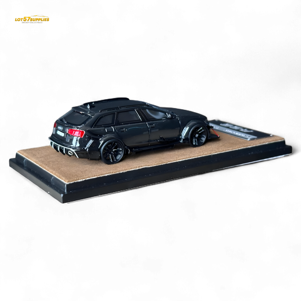 Qidian Model Audi RS6 Avant (C7) Crock Station wagon DTM Wide-Body Modified - Black 1/64 - Collectors World Toys