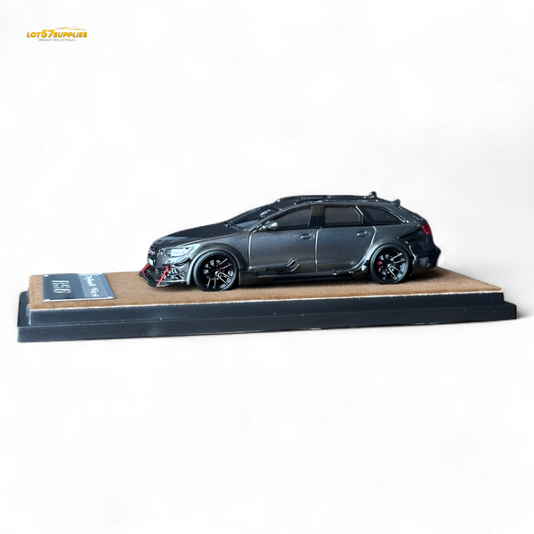 Qidian Model Audi RS6 Avant (C7) Crock Station wagon DTM Wide-Body Modified - Gungrey 1/64