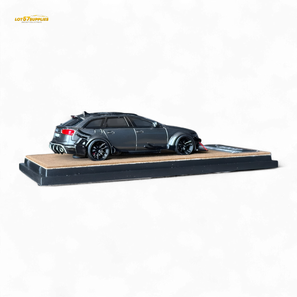 Qidian Model Audi RS6 Avant (C7) Crock Station wagon DTM Wide-Body Modified  - Gungrey 1/64 - Collectors World Toys