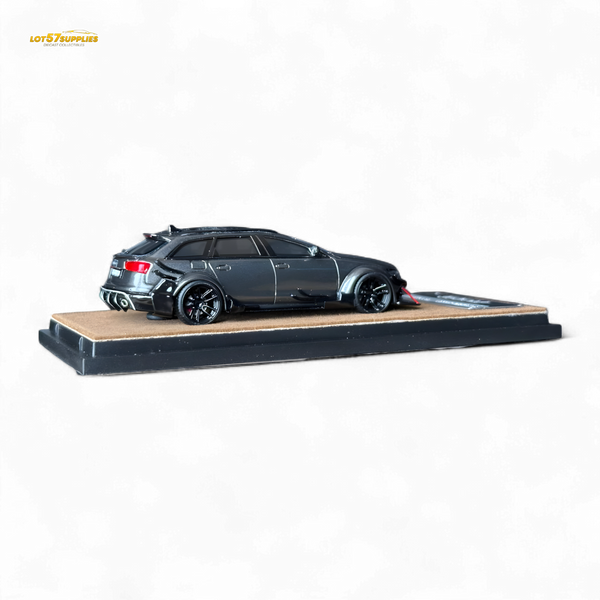 Qidian Model Audi RS6 Avant (C7) Crock Station wagon DTM Wide-Body Modified - Gungrey 1/64