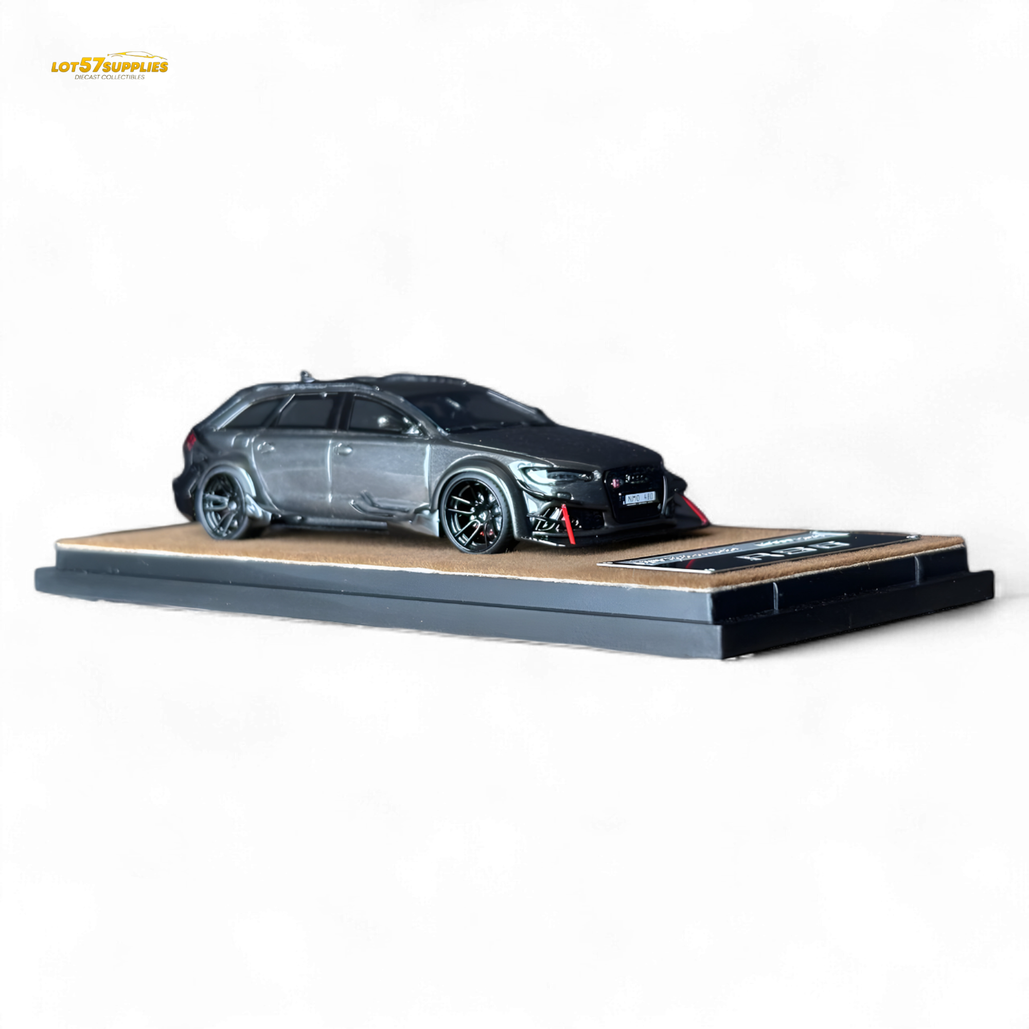 Qidian Model Audi RS6 Avant (C7) Crock Station wagon DTM Wide-Body Modified  - Gungrey 1/64 - Collectors World Toys