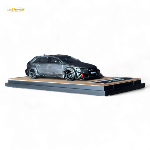 Qidian Model Audi RS6 Avant (C7) Crock Station wagon DTM Wide-Body Modified - Gungrey 1/64