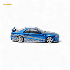 Fast Speed Skyline GT-R R34 Nismo Z-Tune - Blue with Silver Stripes 1:64