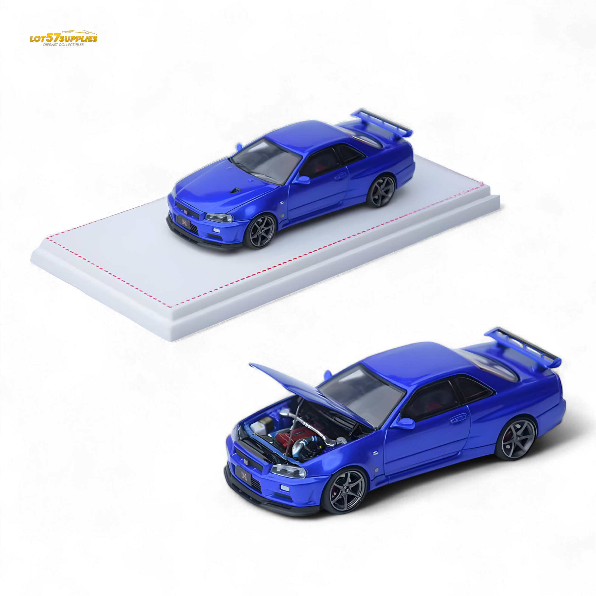 Focal Horizon Skyline GT-R R34 V-SPEC-II - Bayside Blue 1:64 Main image
