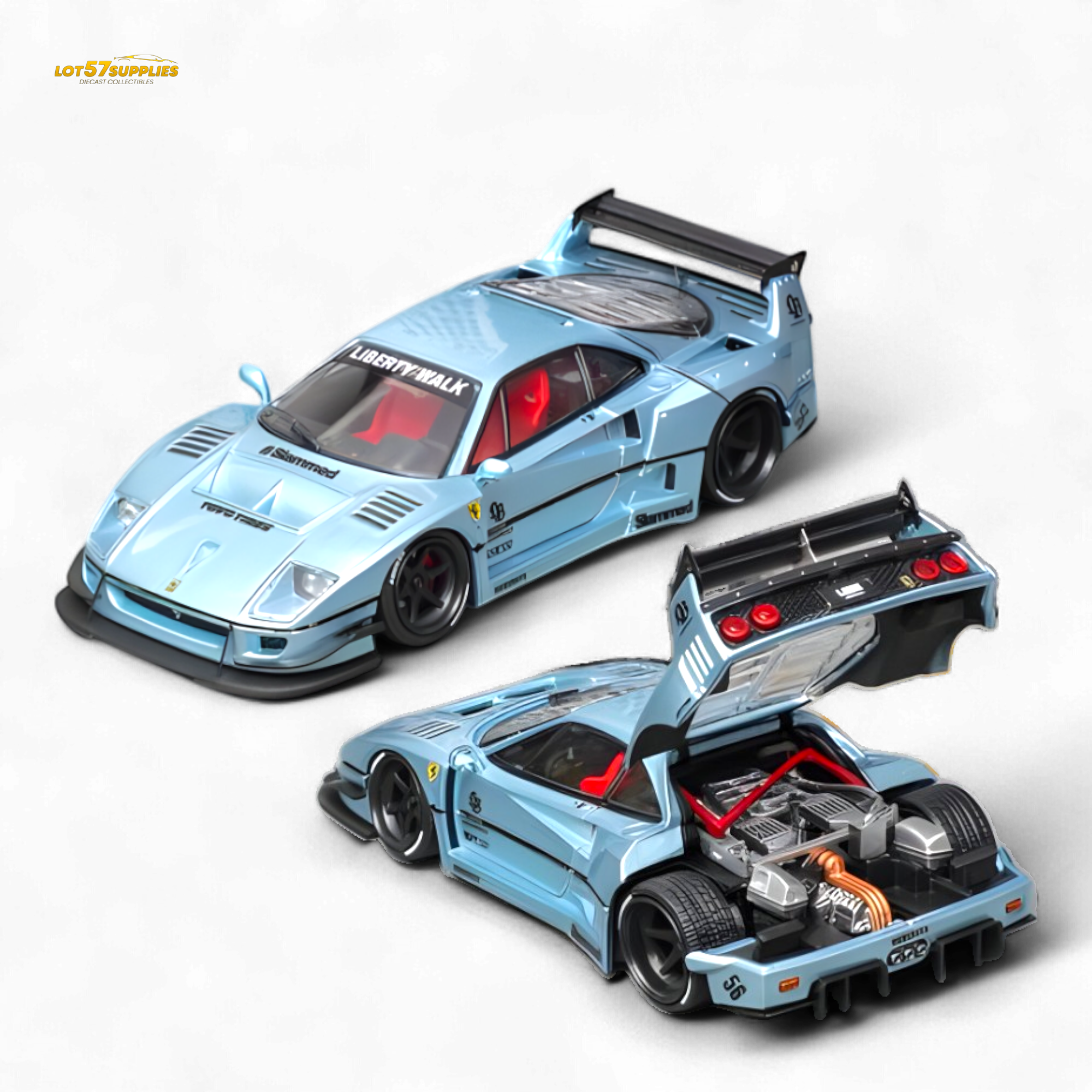 (Pre-Order) Star Model F40 LB-Works WideBody - Ice Blue Ordinary 1:64 Main image