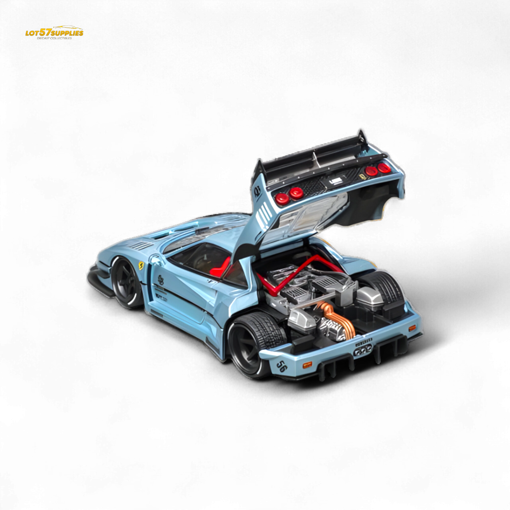 (Pre-Order) Star Model F40 LB-Works WideBody - Ice Blue Ordinary 1:64