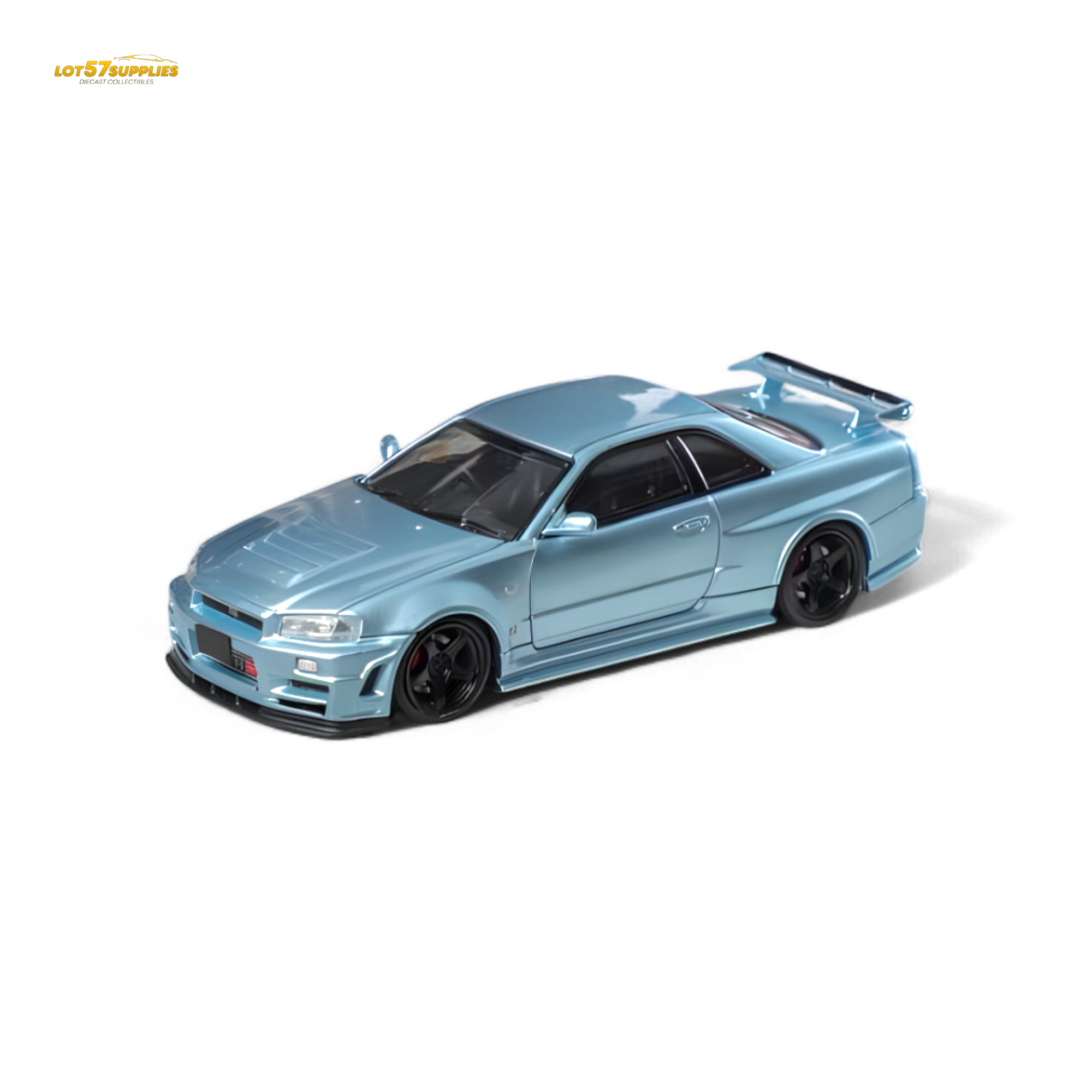 Fuji Skyline R34 GT-R Nismo Z-Tune - Ice Blue 1:64 Main image