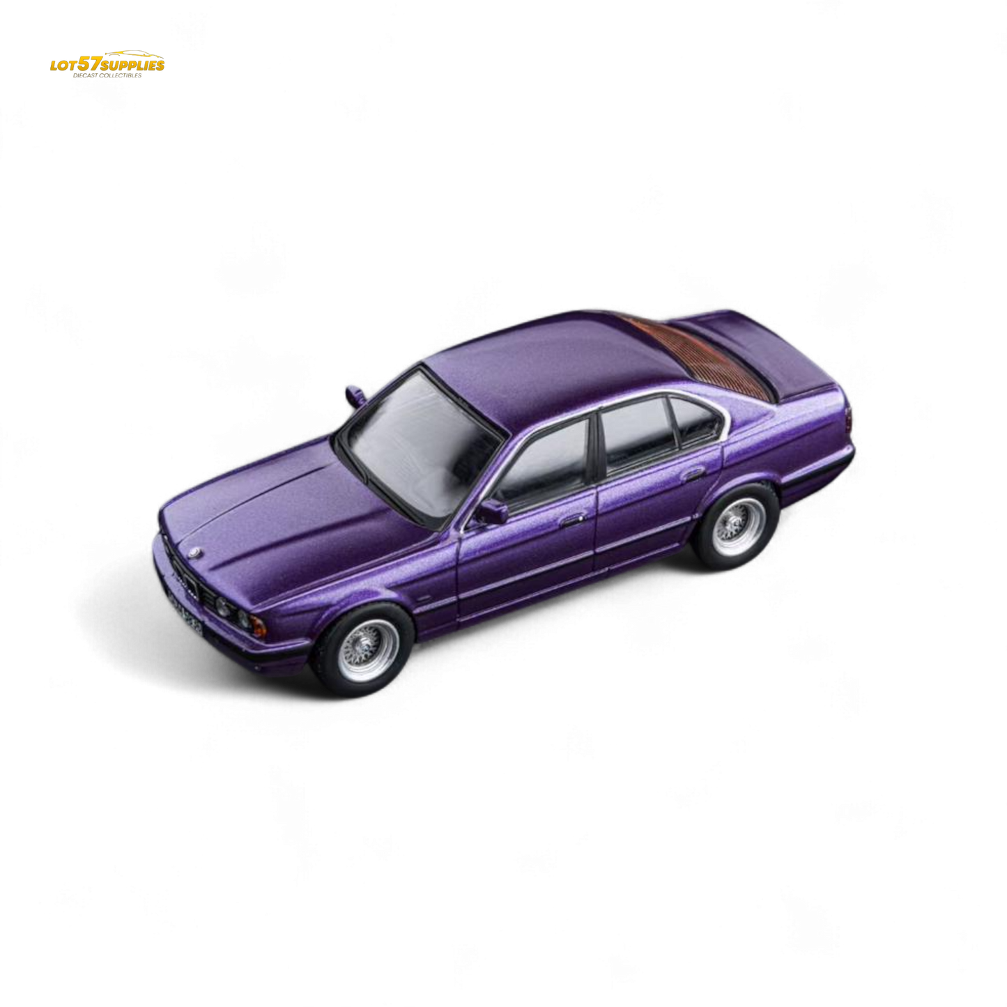(Pre-Order) DCM BMW E34 5-Series Sedan - Daytona Roland Purple 1:64