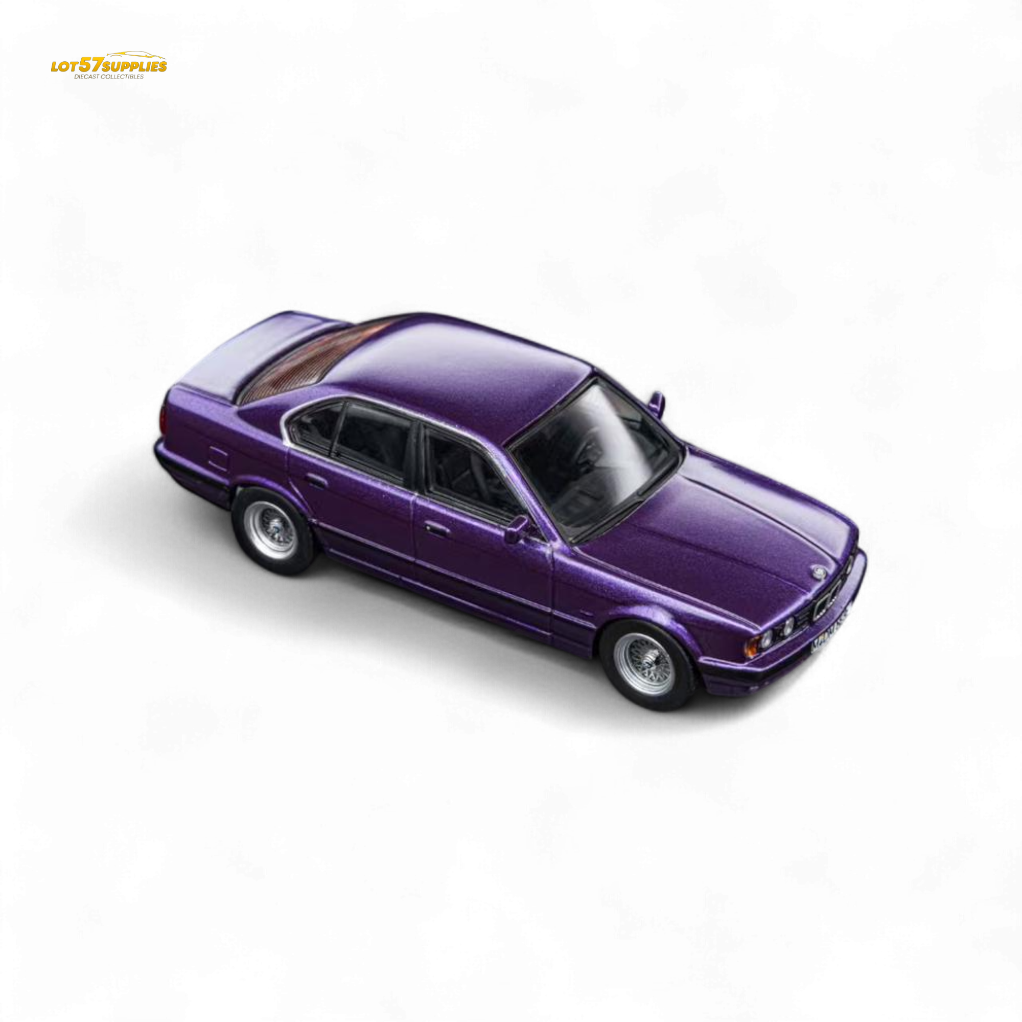 (Pre-Order) DCM BMW E34 5-Series Sedan - Daytona Roland Purple 1:64