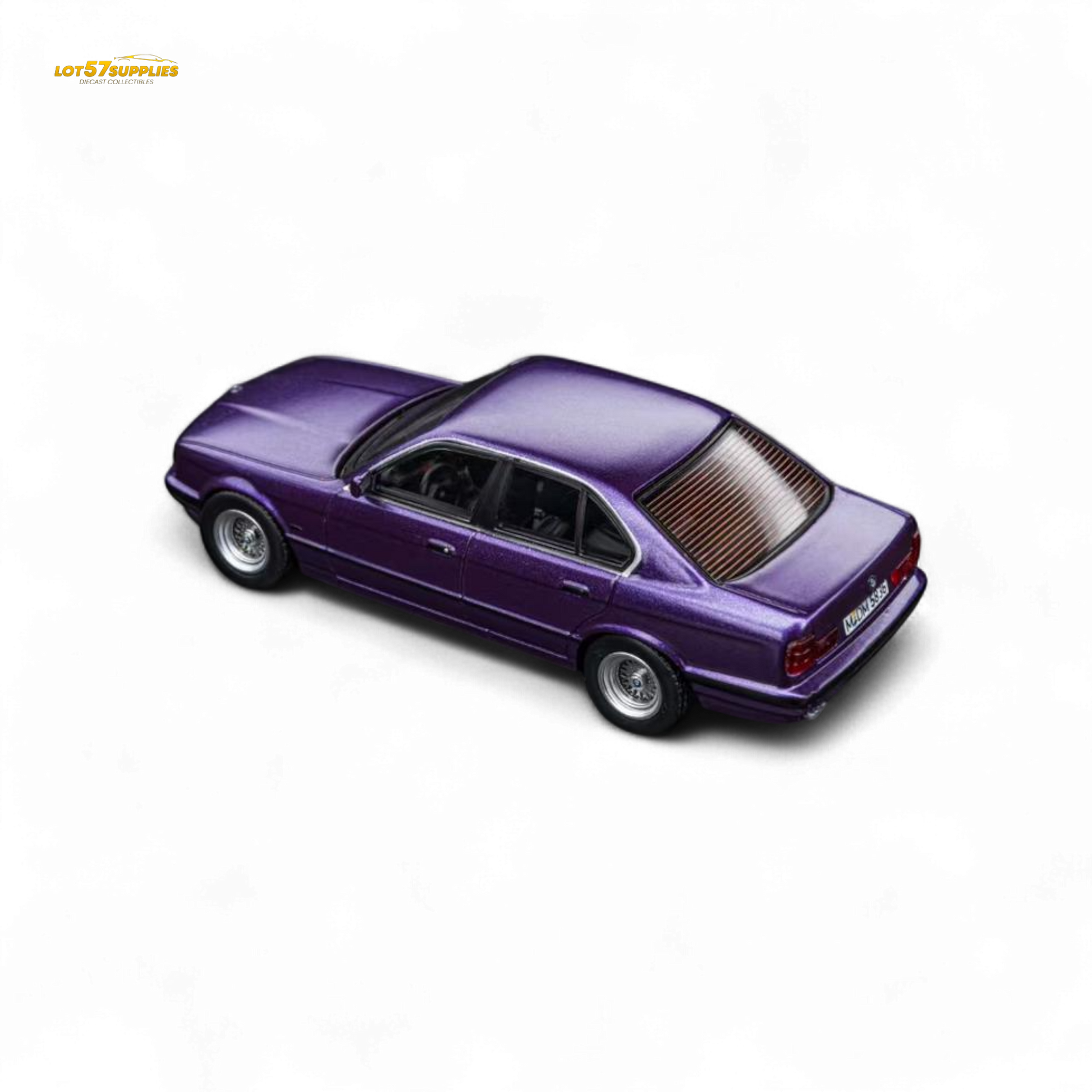 (Pre-Order) DCM BMW E34 5-Series Sedan - Daytona Roland Purple 1:64