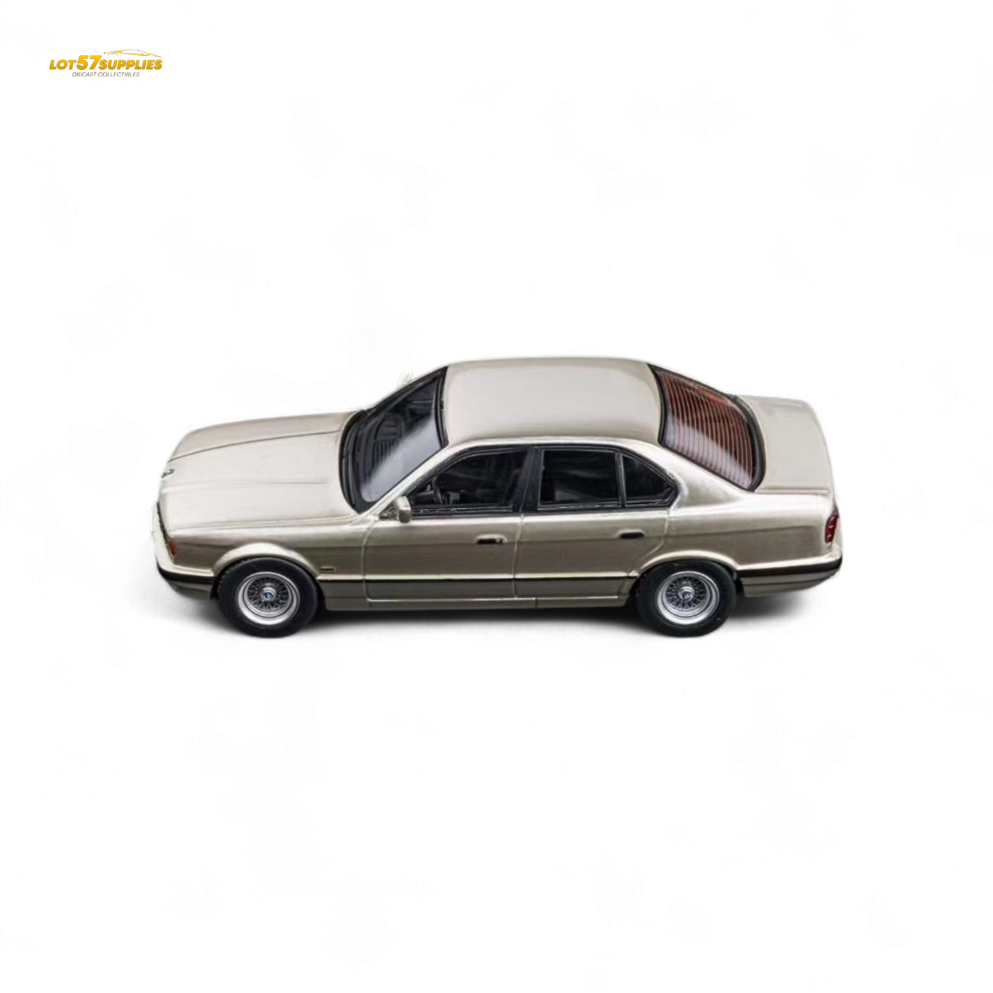 (Pre-Order) DCM BMW E34 5-Series Sedan - Cashmere Beagle Gold 1:64