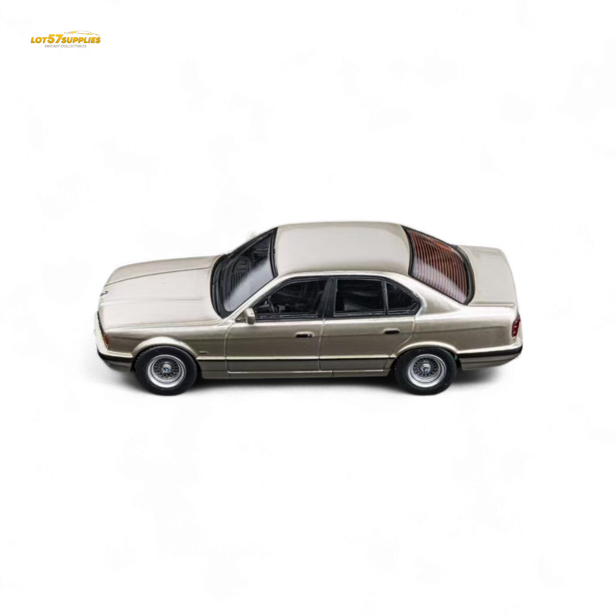 (Pre-Order) DCM BMW E34 5-Series Sedan - Cashmere Beagle Gold 1:64