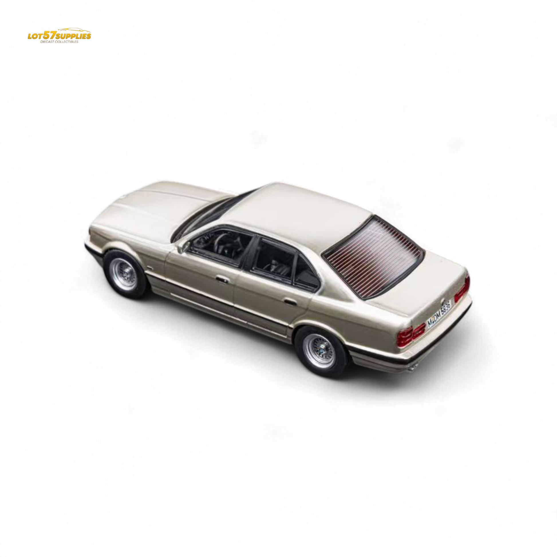 (Pre-Order) DCM BMW E34 5-Series Sedan - Cashmere Beagle Gold 1:64