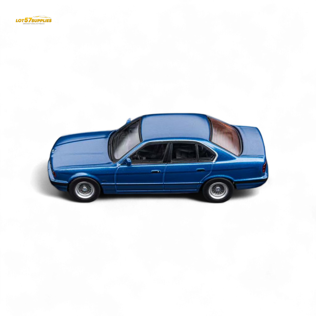 (Pre-Order) DCM BMW E34 5-Series Sedan - Avis Metallic Blue 1:64