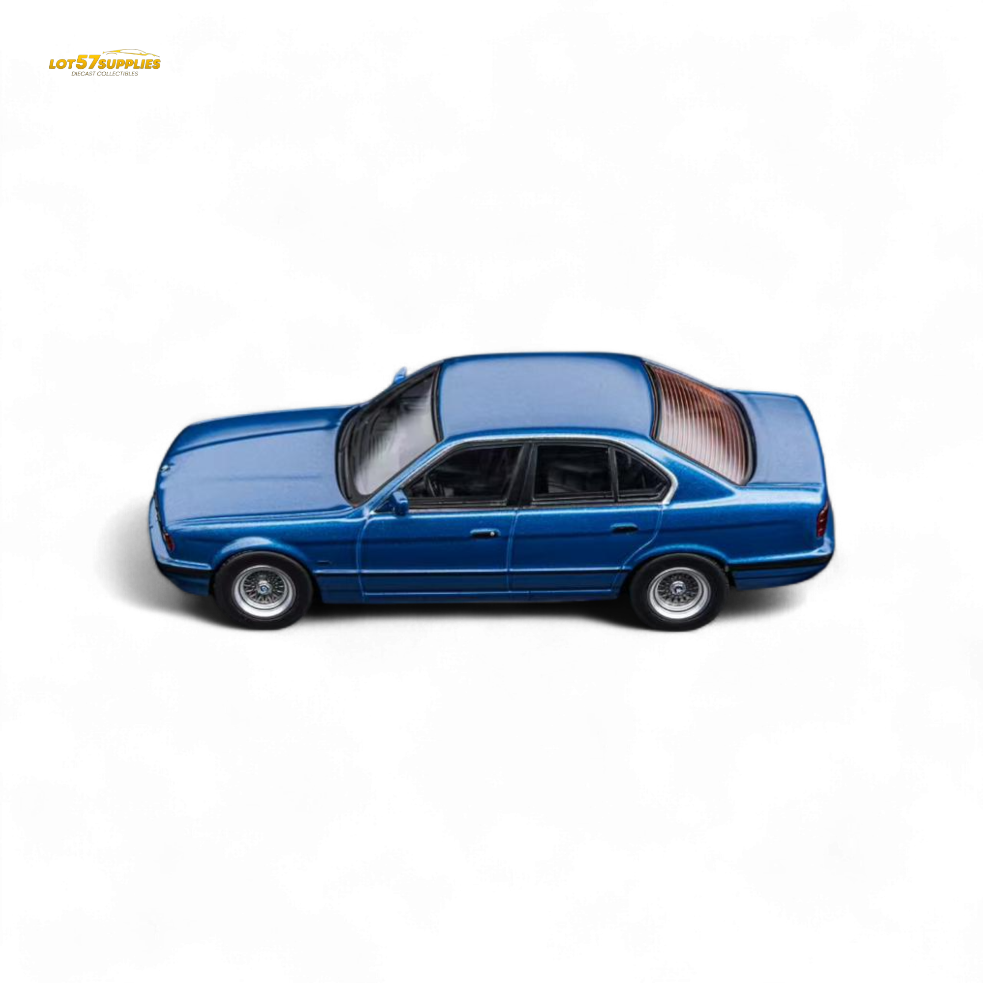(Pre-Order) DCM BMW E34 5-Series Sedan - Avis Metallic Blue 1:64