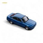 (Pre-Order) DCM BMW E34 5-Series Sedan - Avis Metallic Blue 1:64