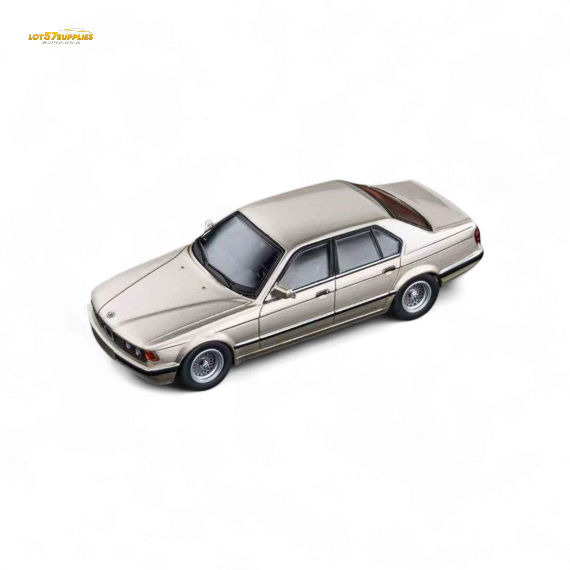 (Pre-Order) DCM BMW E32 7-Series Sedan - Cashmere Beagle Gold 1:64 Main image