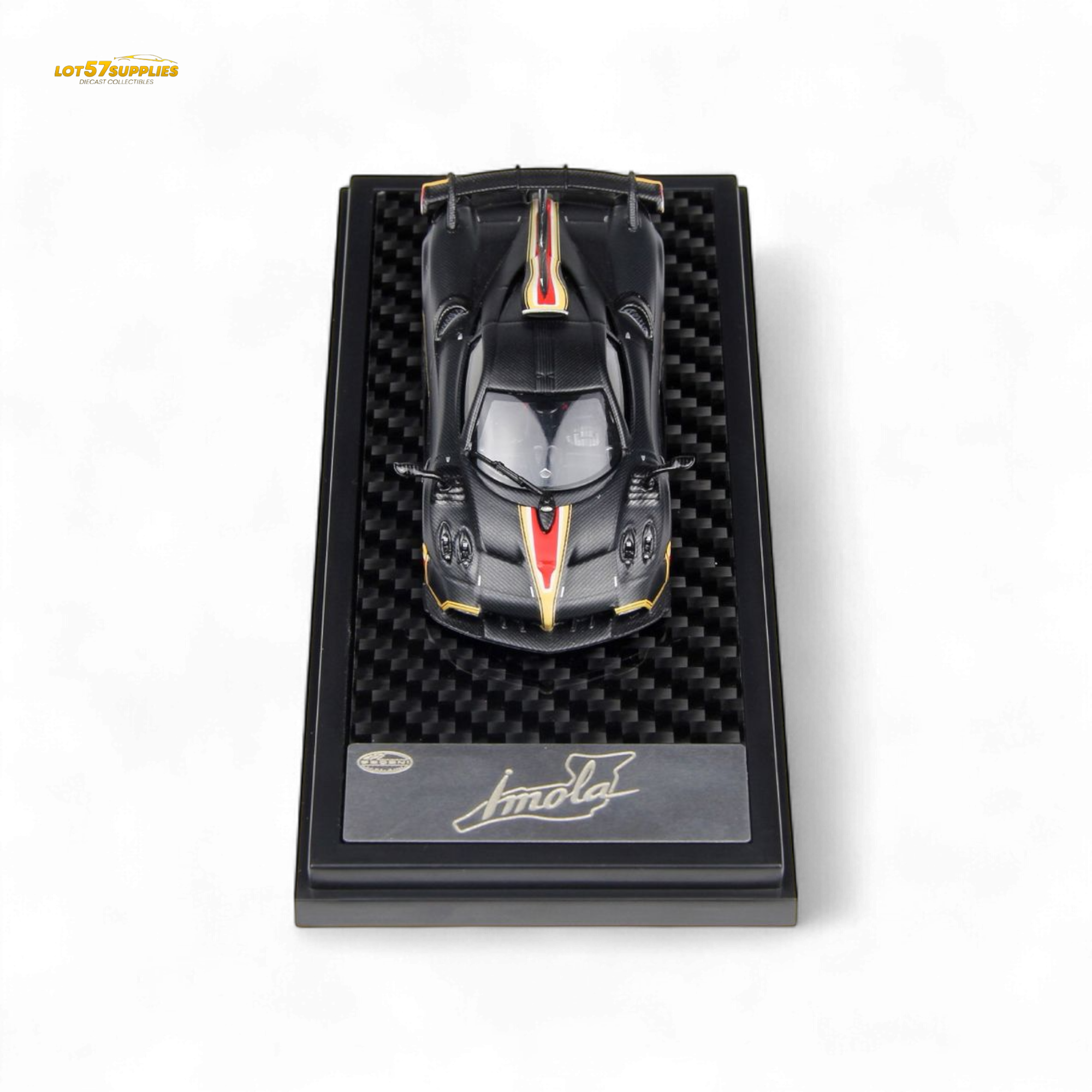 (Pre-Order) LCD Pagani Imola - Matte Black Carbon 1:64