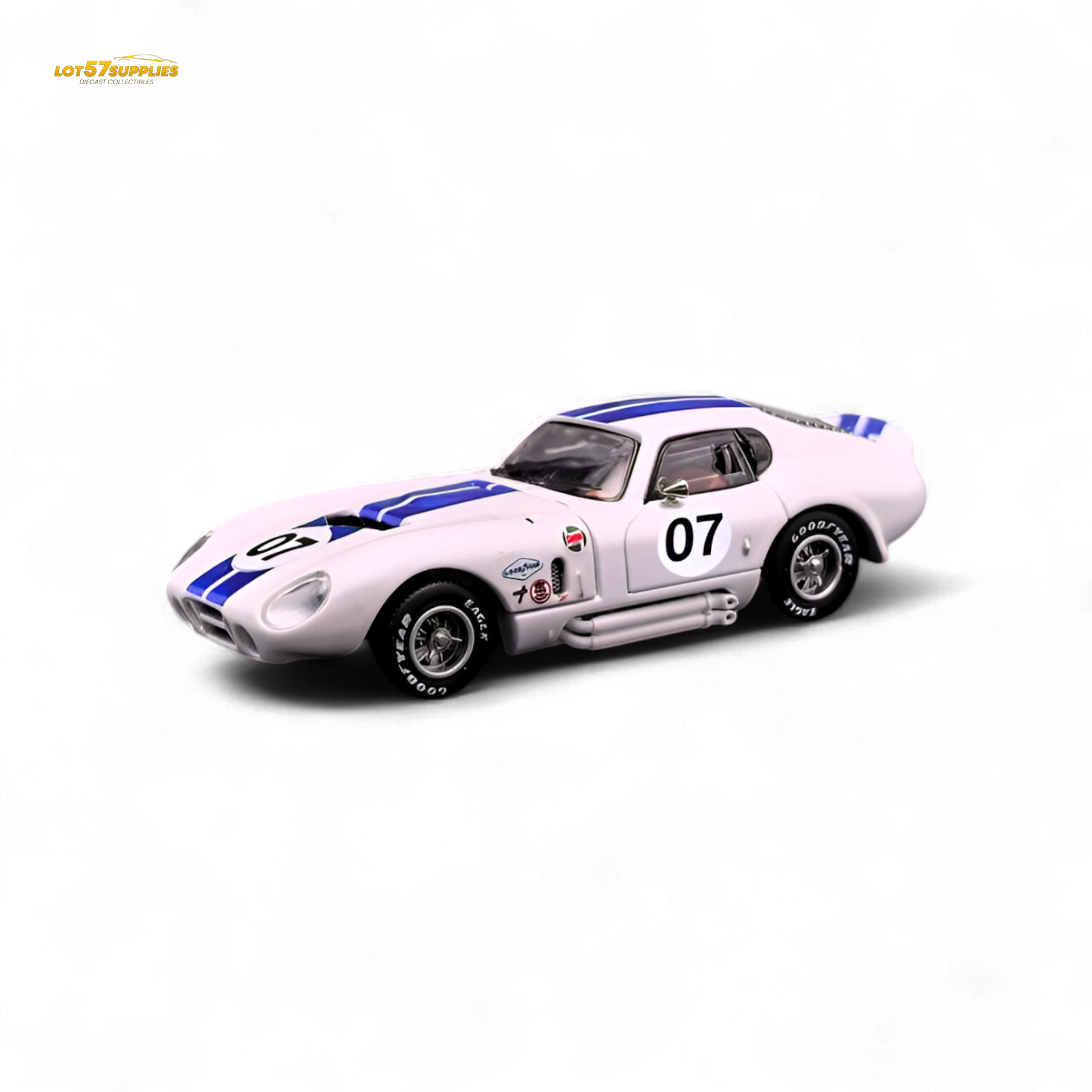 Fine Works64 Shelby Daytona - White with Blue Stripes 1:64
