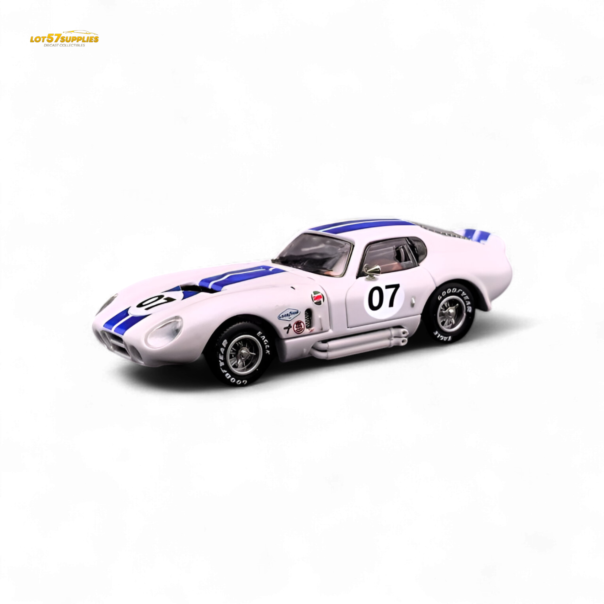 Fine Works64 Shelby Daytona - White with Blue Stripes 1:64