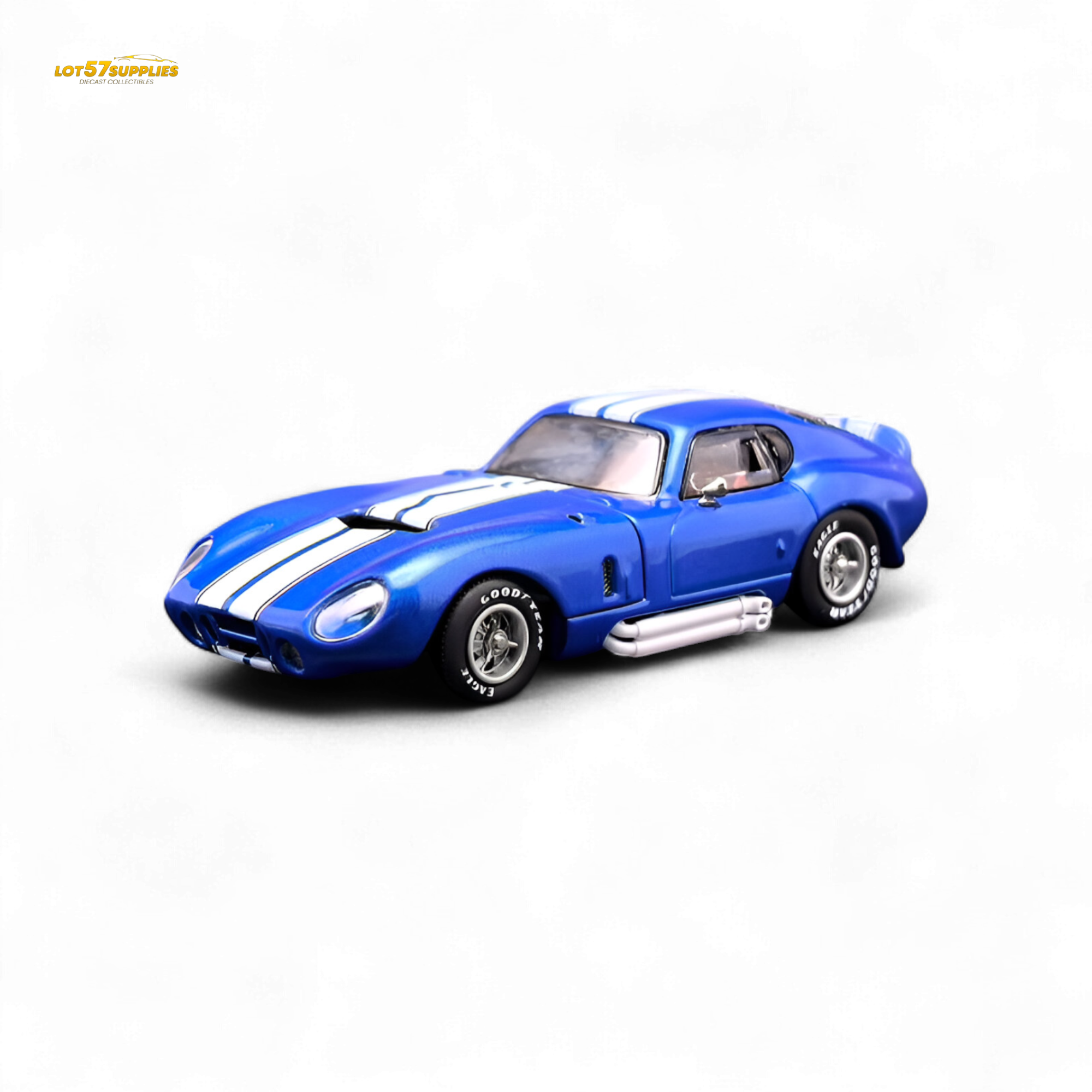 Fine Works64 Shelby Daytona - Blue with White Stripes 1:64