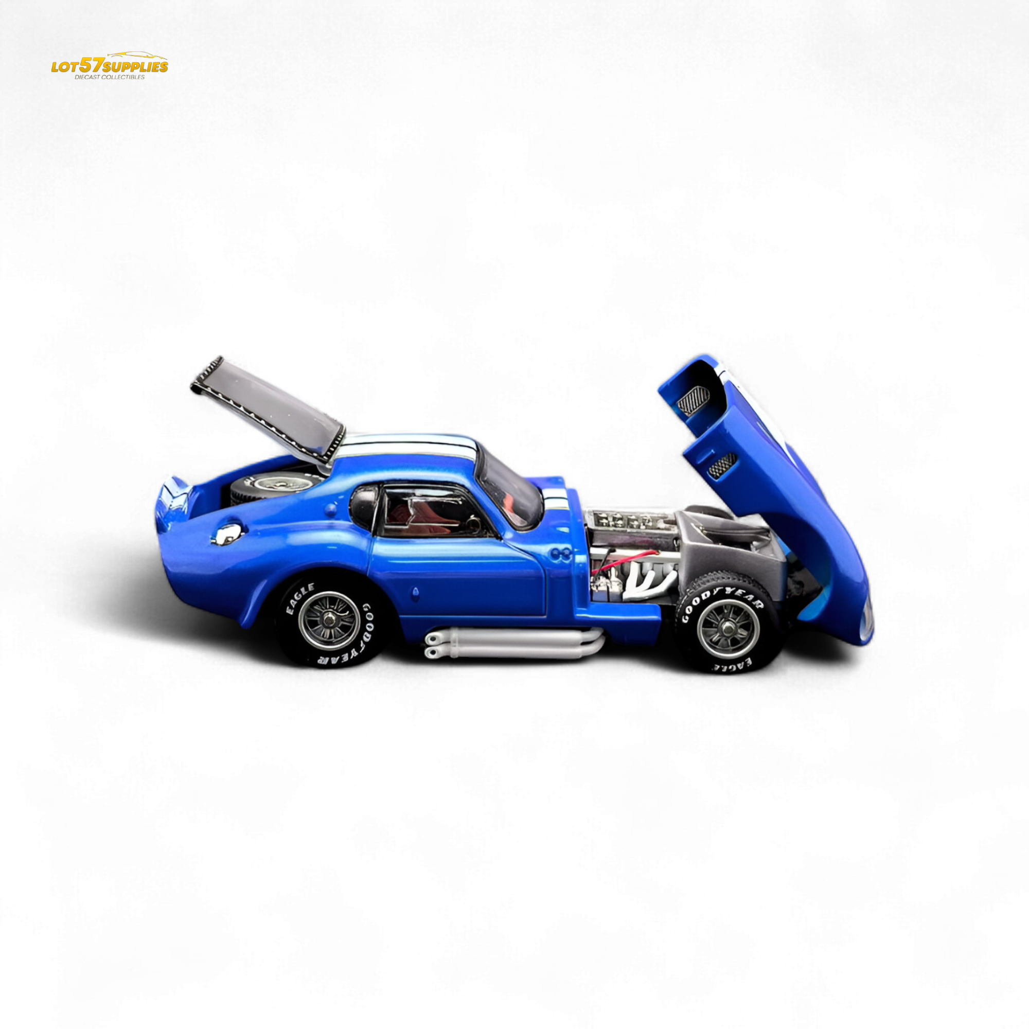 Fine Works64 Shelby Daytona - Blue with White Stripes 1:64