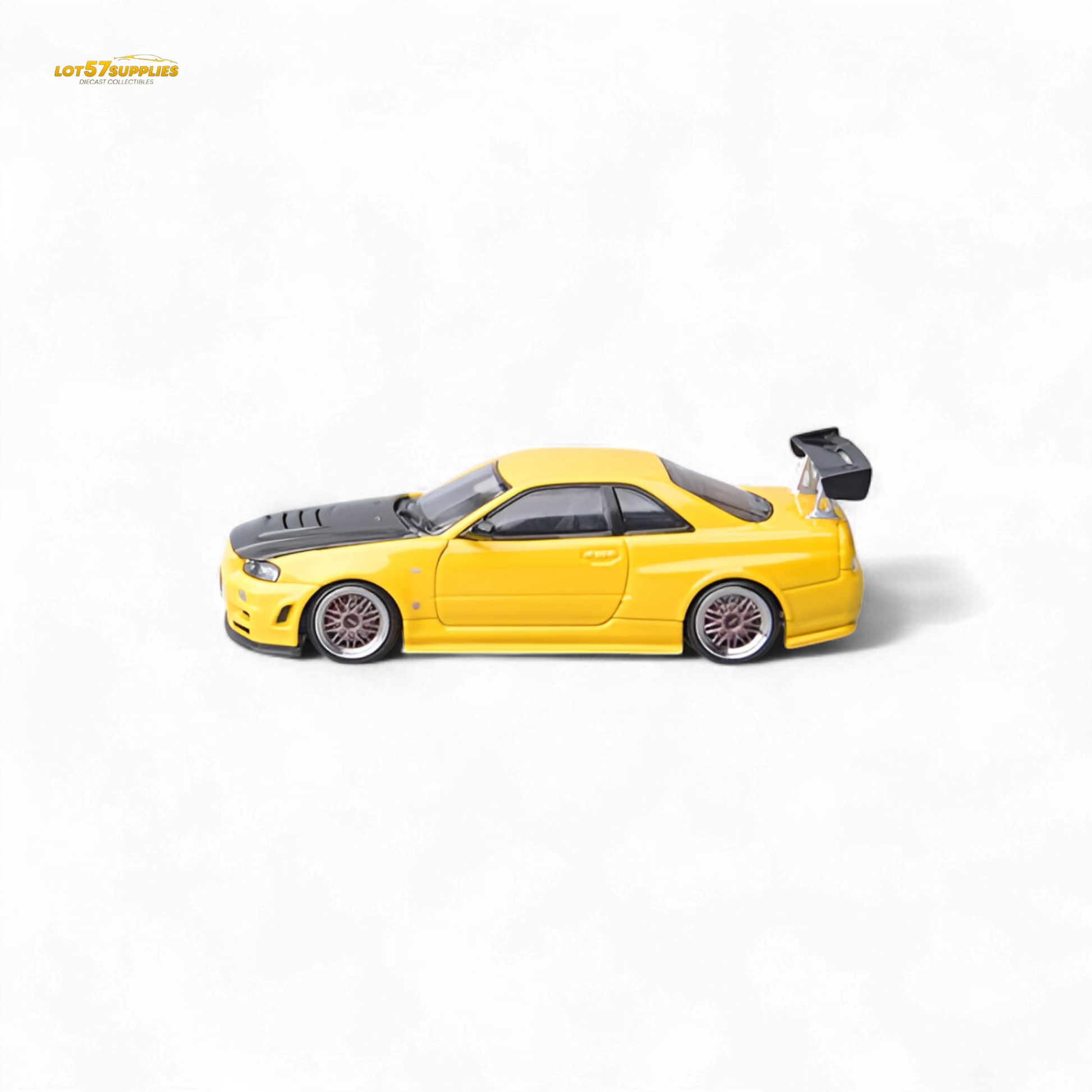 Focal horizon Skyline GT-R R34 Z-Tune Carbon-Hood Version - Yellow 1:64