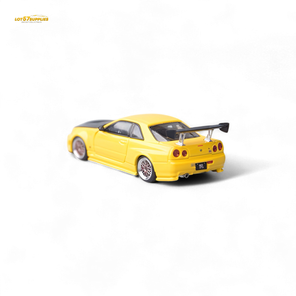 Focal horizon Skyline GT-R R34 Z-Tune Carbon-Hood Version - Yellow 1:64
